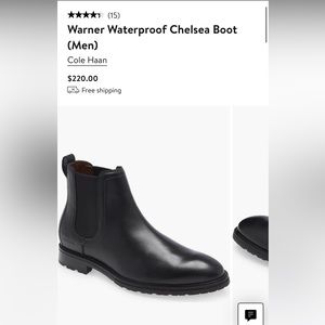 Cole Haan Mens Waterproof Warner Chelsea Boot